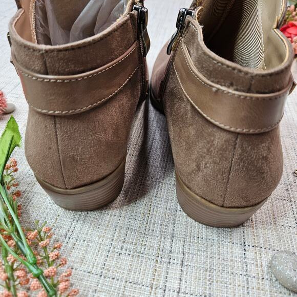 LifeStride Ally Ankle‎ Boots Booties Tan Brown Size 11 Wide 11W - Picture 6 of 12